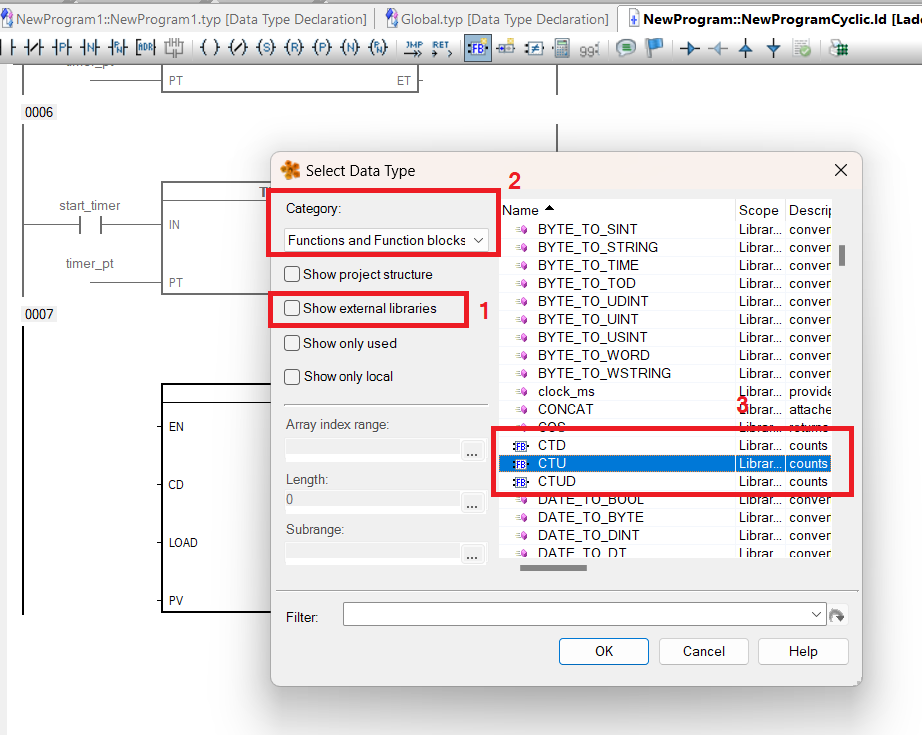 How To Add Counter In B&R Automation Studio